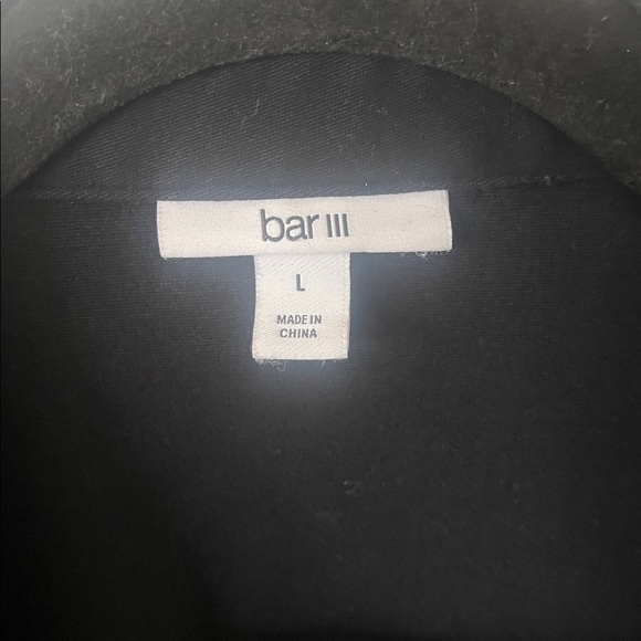 Bar III long sleeve button-down collared ruffle shoulder jacket shirt sz L - Picture 5 of 16